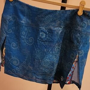 InkNBurn | Running Hard To Find No Chafing Stylish Blue Patterned Shorts Skort